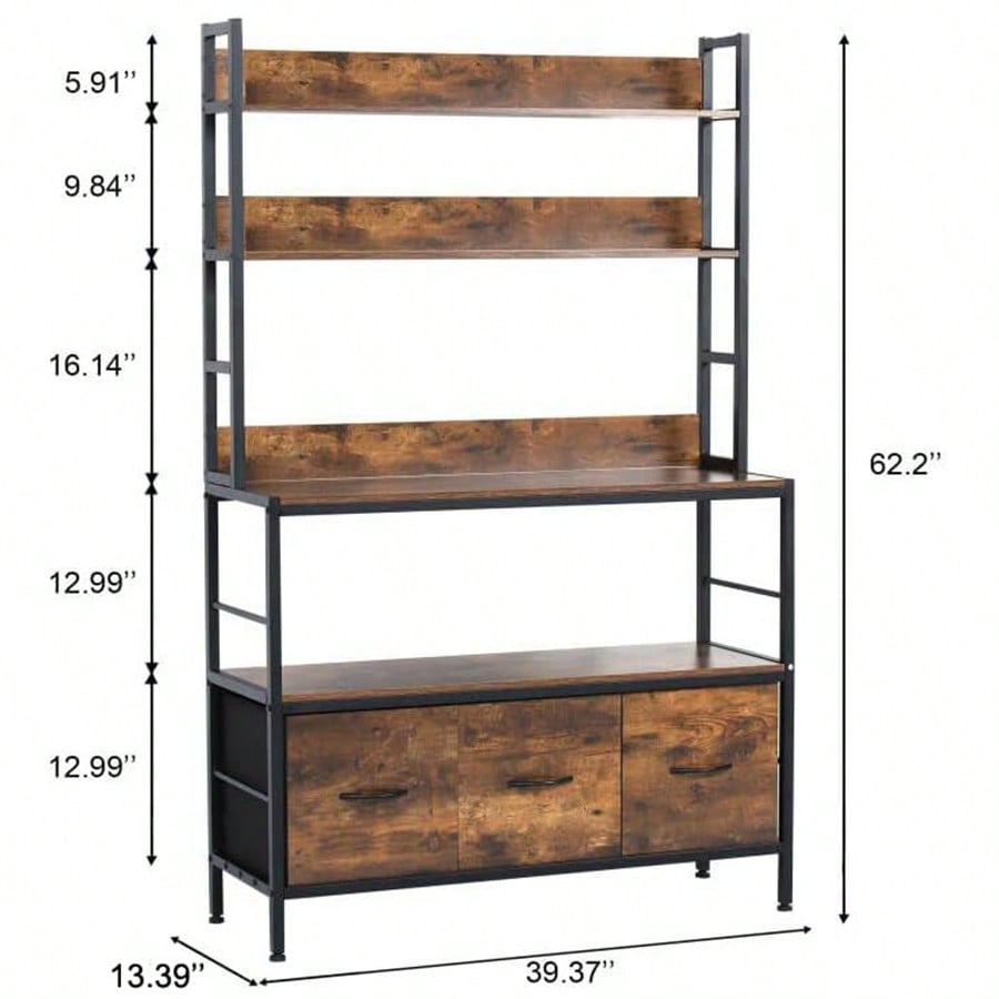 Kitchen Bakers Rack With 3 Bas - Microwave Oven review and price