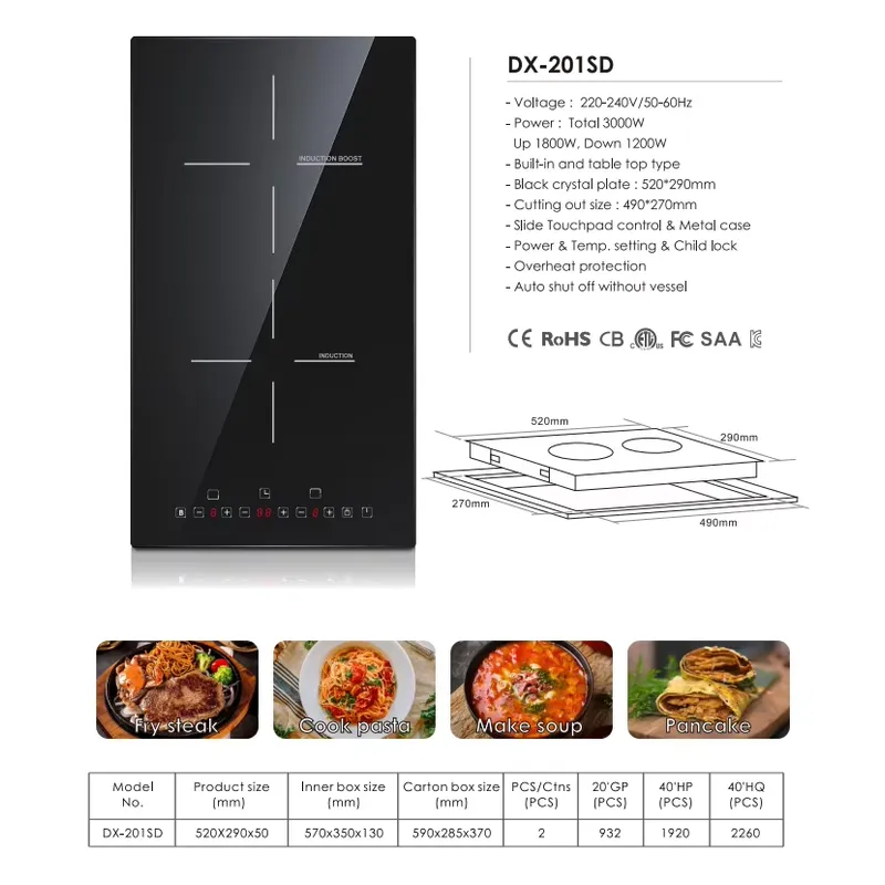 High Efficiency 2-Burner Elect - Induction Cooker review and price