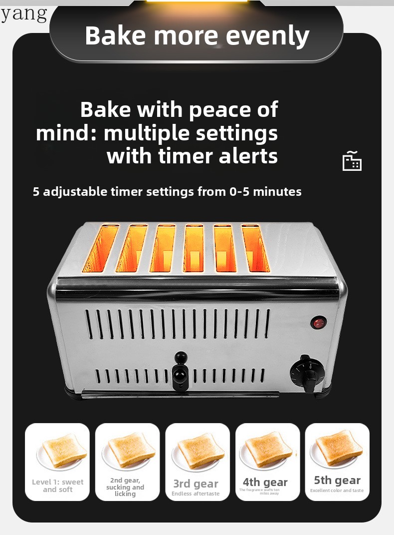 YJQ commercial four-piece toas - Toaster review and price